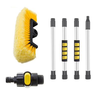 TEMU Car Wash Brush With Soft Detail Bristles, Suitable For Washing Cars, Boats, Rv Campers. Brush Is Suitable For All Vehicles, Fast, Free, And Easy To Grip Image