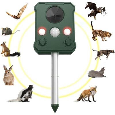 Memkey - Solar-Ultraschall-Vertreiber, Solar-Maulwurfvertreiber für Tiere, Solar-Vertreiber, IP65,