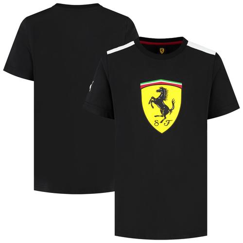 Scuderia Ferrari Puma Large Shield T-Shirt - Black Kids