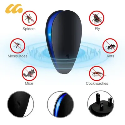 Ultrasonic Pest Repeller Anti Rodent Mice Cockroach Rat Spider Insect US/UK/EU Plug In Mosquito Killer Electronic Repellent