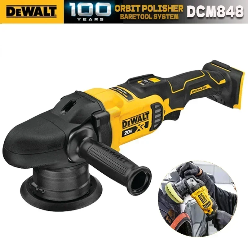 DEWALT DCM848 Cordless Variable Speed Random Orbit Polisher Brushless Motor 125MM Car Beauty Waxing Polishing Sander Machine