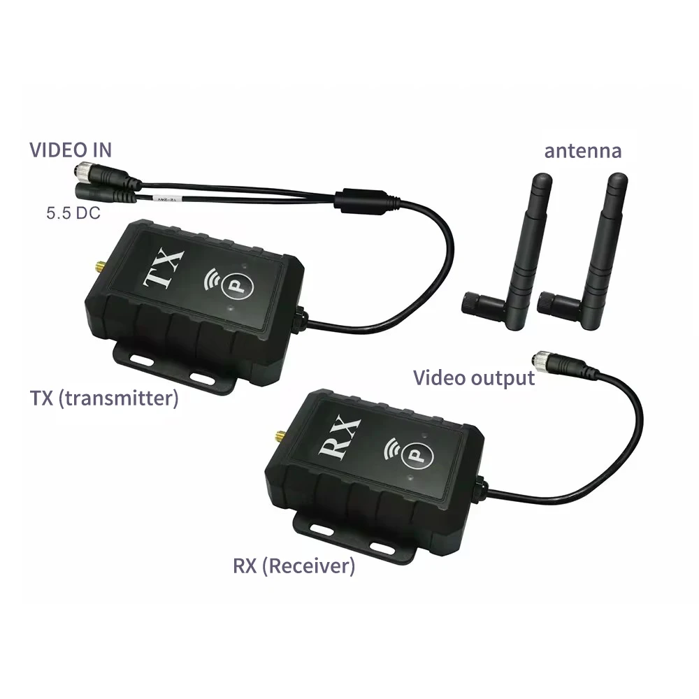 Auto-AHD-Wireless-HD-Videosender und -empfänger, geeignet für LKWs unter 1080p, Camping-Anhänger, mit Anhängerkameras Image