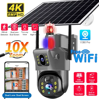 Kamera Zewnetrzna Wifi Außen überwachung Solar kamera Smart Home Überwachungs kameras Tele camera Sor veglianza Wifi CCTV-Monitor