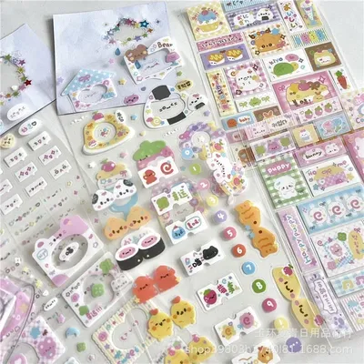 8 Stücke Kawaii Japanische Cartoon Sushi Fisch Kuchen Cut Film Aufkleber Nette Sammelalbum Journal Image