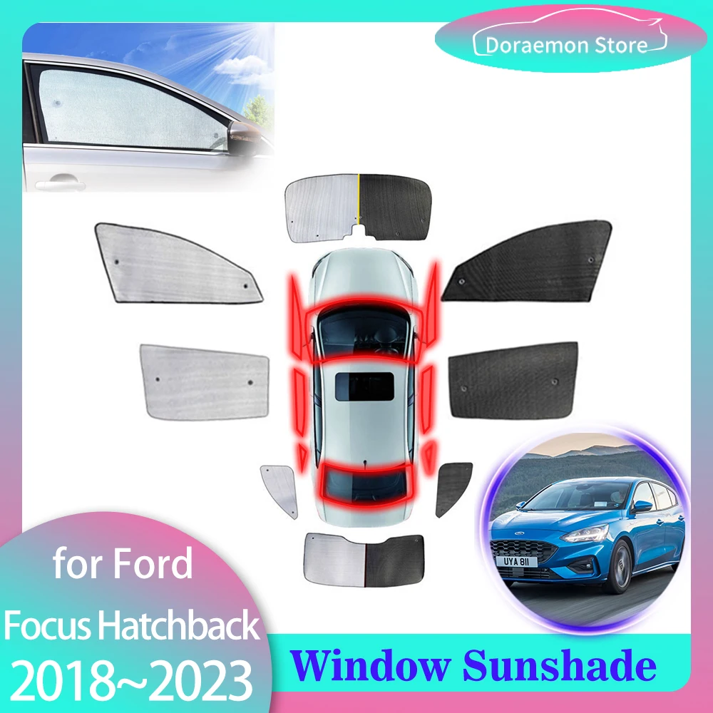 Voll abdeckung Sonnenschirme für Ford Focus MK4 Fließheck Titan St-Line C519 2018 ~ 2023 2019 2020 2021 2022 Windschutz scheibe Visier matte Fenster vorhang Zubehör Image