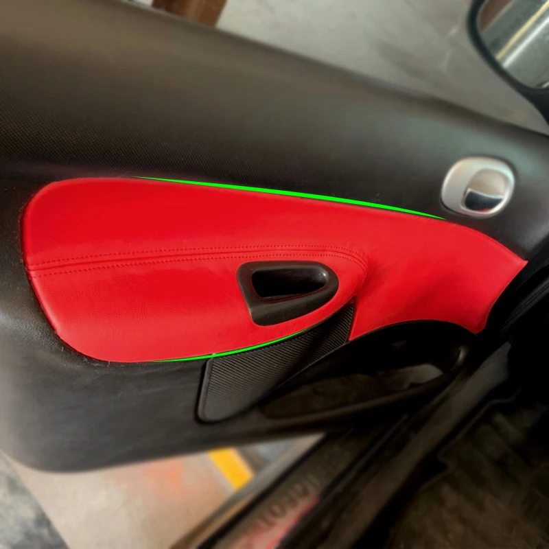 Für Peugeot 206 2004-2007 207 2009-2013 Für Citroen C2 Auto Tür Armlehne Panel Mikrofaser Leder Abdeckung Trim nur 4 türen auto Image
