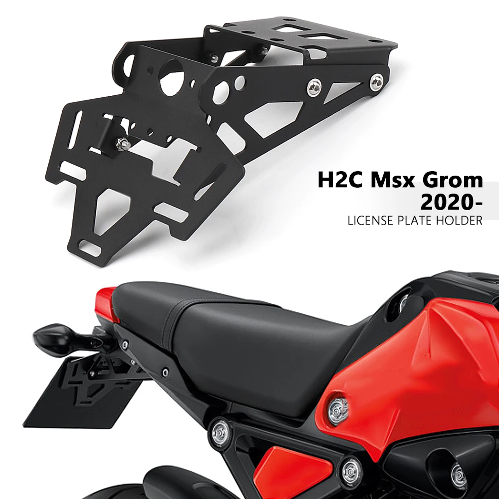 Motorrad zubehör h2c msx grom Heck kotflügel Eliminator Kennzeichen halter LED-Licht für Honda h2c msx grom 2020 2021 2022 Image