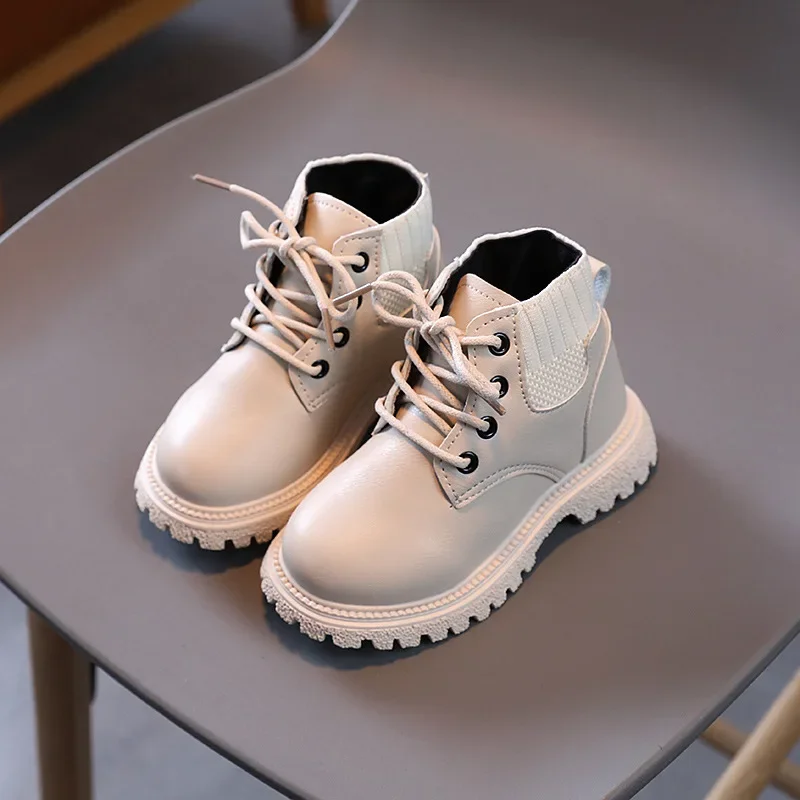 Kinder Schuhe Stiefel für Mädchen Einfarbig Herbst Winter Junge Schnee Stiefel Mode Runde-toe Kinder Kausalen Ankle Boot Schule vielseitig