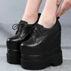 Pumps Schuhe Damen Schnürung Echtes Leder EUR Größe 33 EUR Größe 40 EUR Größe 41 Keile High Heel