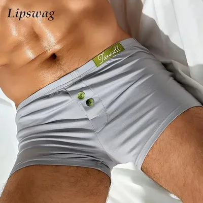 Lässige Herren-Shorts, Pyjama, Nachtwäsche, Freizeit, atmungsaktiv, bequem, weich, Nachtwäsche, Shorts für Herren, 2025, Sommer, sexy elastische Shorts Image