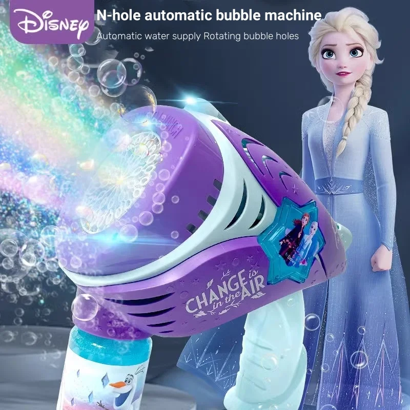 Disney Kinder elektrische Handheld Blase Maschine gefroren Feuer Prinzessin Elsa automatische Blase Gebläse Blase Pistole Mädchen Spielzeug Geschenke Image
