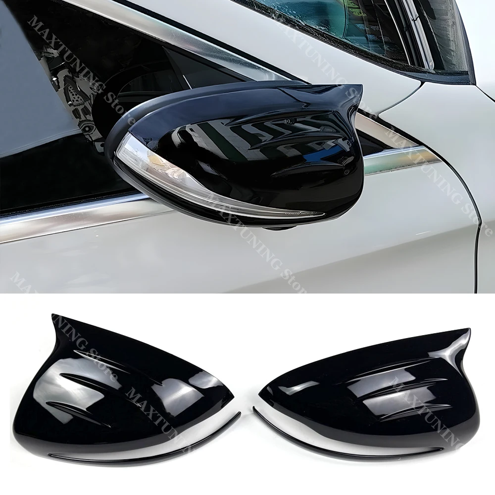 Für Mercedes Benz X247 GLB 200 220 250 GLB35 AMG 2019-2023 LHD Auto Rückspiegel Seite Spiegel Kappe Abdeckung körper Kit Tuning Glanz Schwarz Image
