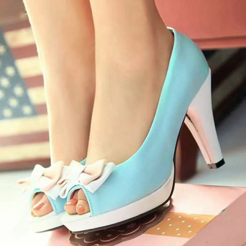 SIMLOVEYO Sapatos femininos alto Frühling Frauen schuhe high Heels Pumps Offene spitze Plattformen Nette Süße Rosa QL4936