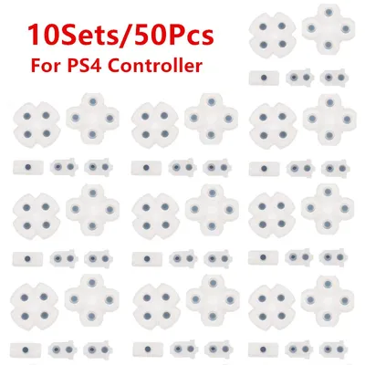 10 Sätze Silikon leitfähige Gummi pads für ps4-Controller, Knöpfe reparieren Ersatzteil für ps 4 Image