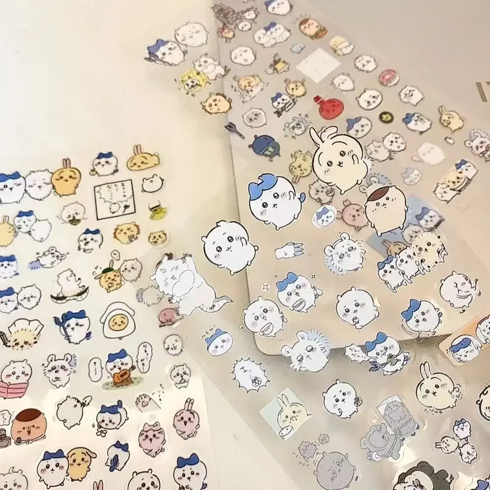 Cartoon Chikawas Handbuch-Aufkleber, süße transparente Aufkleber, Hachiware, 1961 Nadal, USAGI, Diego Diego Diego Diego Kawaii Gifts Image