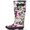 Miaoguan 2022 Frauen Rain Nicht-slip Wasserdicht Regen Schuhe Cartoons Gummi Mittlere Waden Casual Weibliche Wasser Schuhe Frau Galoschen
