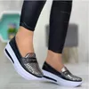 Plus Größe 43, lässige flache Schuhe, Damen-Loafer, Plattform, leichte Turnschuhe, Slip-On, vulkanisierte Schuhe, niedrige Damenschuhe mit Keilabsatz