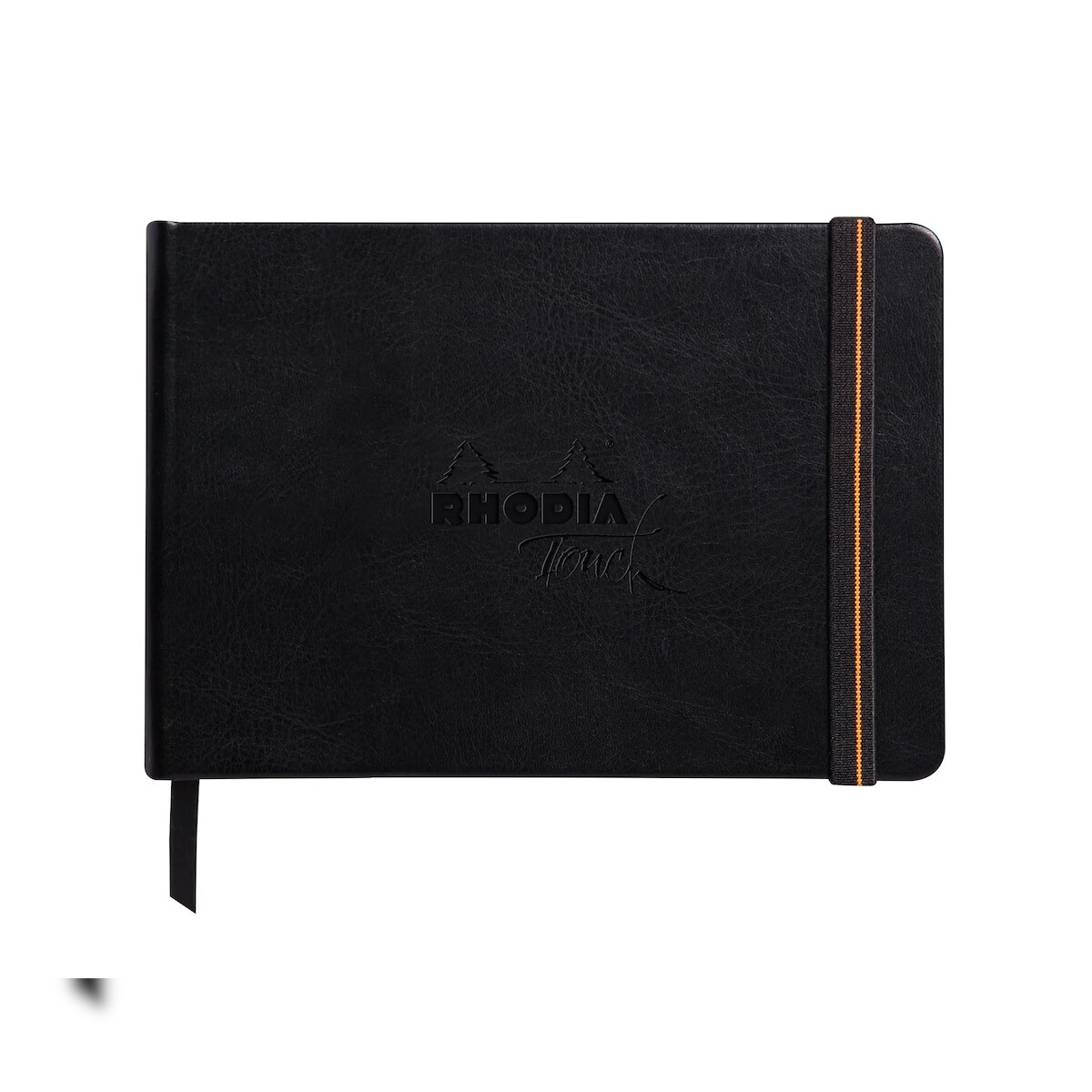 Rhodia Touch Mixed Media Book, Skizzenbuch mit 20 Blatt Paint'ON-Papier extraweiß 250g, A6 Querformat - Schwarz 116170C Image