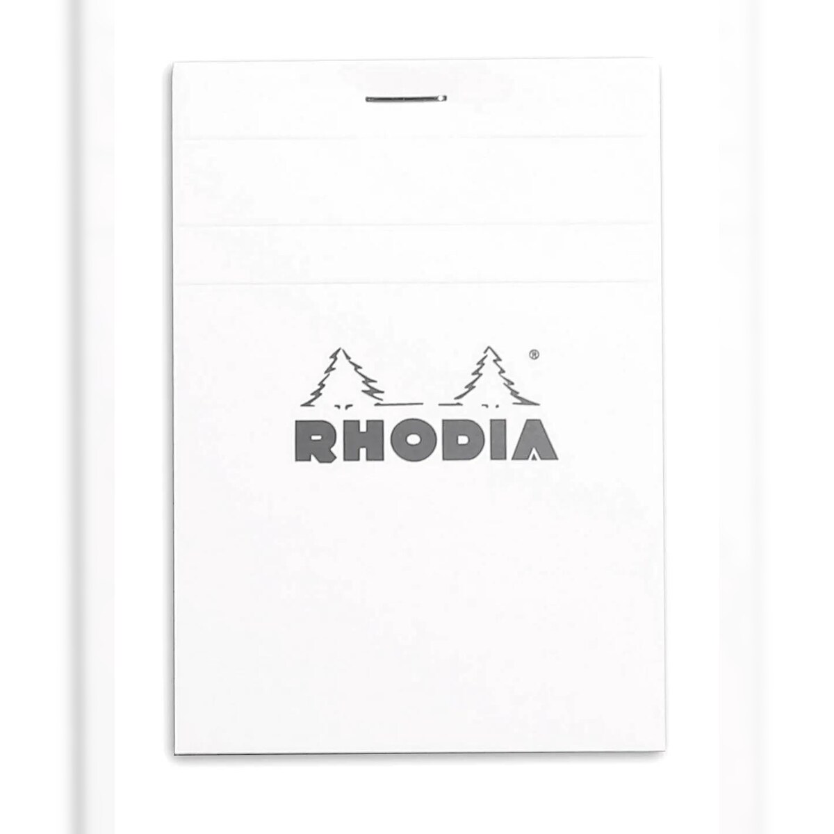 Rhodia 10x Gehefter Notizblock Rhodia No.12 8,5x12cm 80 Blatt kariert 80g - Weiß 12201C Image