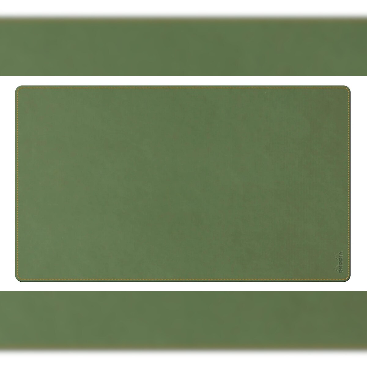 Rhodiarama, weiche/flexible Schreibunterlage S (60x35 cm) aus italienischem Kunstleder, gerollt in Schachtel aus Kraft - Salbeigrün 194241C Image