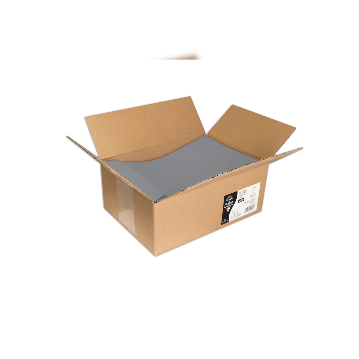 Pollen 200x Pollen, Karton mit 200 Umschlägen haftklebend C4, 229x324, 120g - Stahlgrau 7073C Image