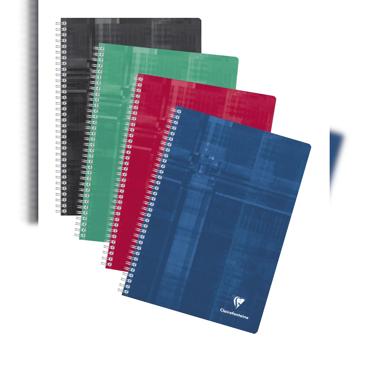 Clairefontaine 5x Notizbuch mit Doppelspirale DIN A4 21x29,7cm, 90 Blatt 90g, liniert mit Rand - Sortiert 8165C Image