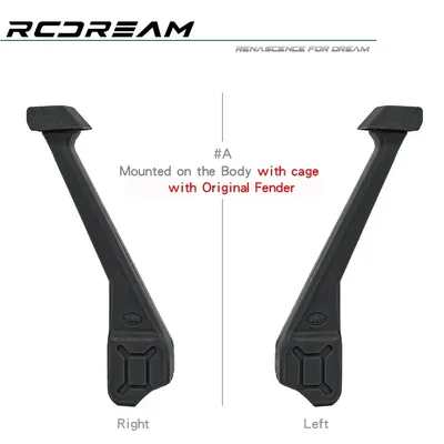 RCDream 1/10 Snorkel #A Mounted on Body with NAS Cage & Original Fender for Wild-Defender RD110 RD90