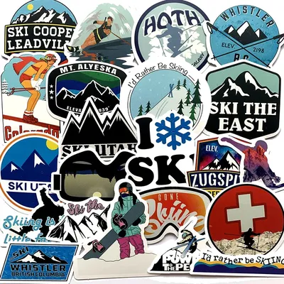 10/30/50Pcs Winter VSCO Ski skate Stickers Adventure Camping Forest For Skateboard Suitcase Helmet