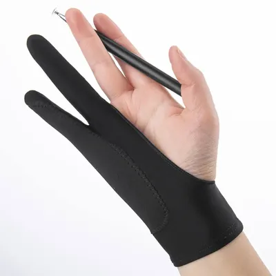 Anti-touch Two-Finger Hand Painting Gloves Oil Painting Art Supplies Tablet Digital Board Screen