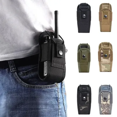Tactical Walkie Talkie Carry Bag Multi Functional For Molle Radio Pouch Holder Pocket Walkie Talkie Protective Cover Bag Access