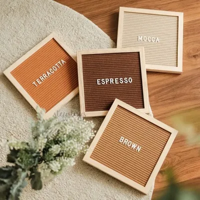 10*10 Felt Letter Decorative Boards Wood Message Board Birthday Party Letterboard 460 Letters Photo