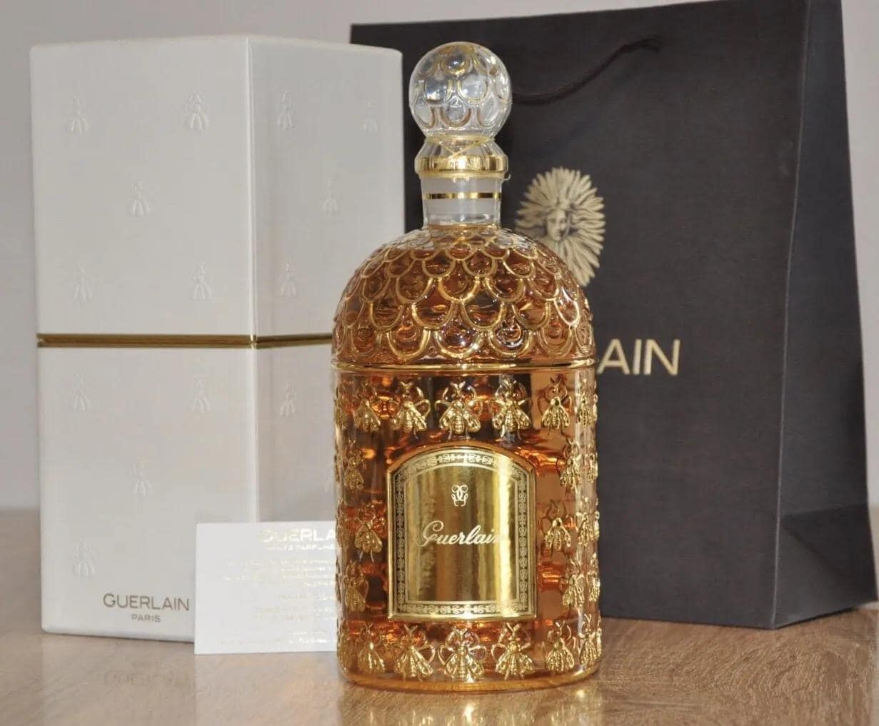 Guerlain L' INITIAL Eau de Parfum 1lt/1000ml Flacone Gold Bee, Molto Raro, Nuovo