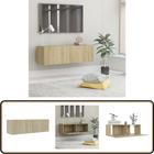 Vidaxl - Meuble tv Chêne sonoma 100x30x30 cm Bois d'ingénierie - Meubles Tv Mural - Meuble Télé