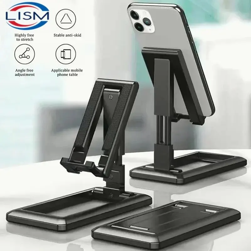 Supporto per telefono da tavolo pieghevole per tablet, telefono cellulare, per iPad, iPhone, Samsung, supporto da scrivania, staffa da scrivania regolabile, supporto per smartphone
