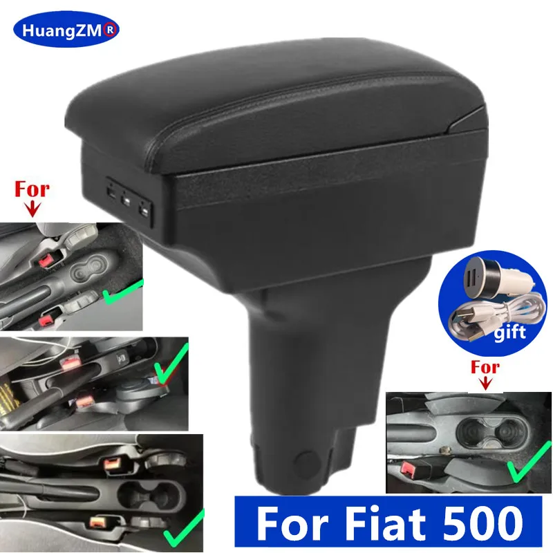 Per Fiat 500 scatola bracciolo Per Fiat CRONOS scatola bracciolo per auto Retrofit dedicato aumentare interni scatola portaoggetti centrale Accessori auto