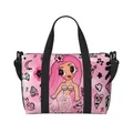 Borsa tote da spiaggia personalizzata Manana Sera Bonito Karol G per donna Borse da viaggio per palestra da spiaggia con grande scomparto per cantante colombiana
