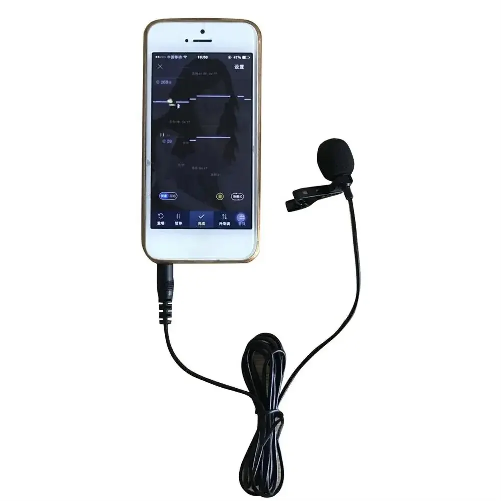 Microfono con risvolto vocale da 3.5MM microfono a condensatore omnidirezionale microfono Lavalier con cancellazione per smartphone IPhone Android Windows