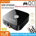 VIKEFON Ricevitore audio Bluetooth 5.4 NFC 3,5 mm AUX R/L RCA Stereo Adattatore wireless per musica senza perdita USB U-Disk Riproduzione telecomando