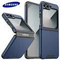 Custodia per telefono con protezione opaca sottile ufficiale originale di lusso Samsung Galaxy Z Flip 7 6 5 4 per copertura antiurto con ricarica wireless