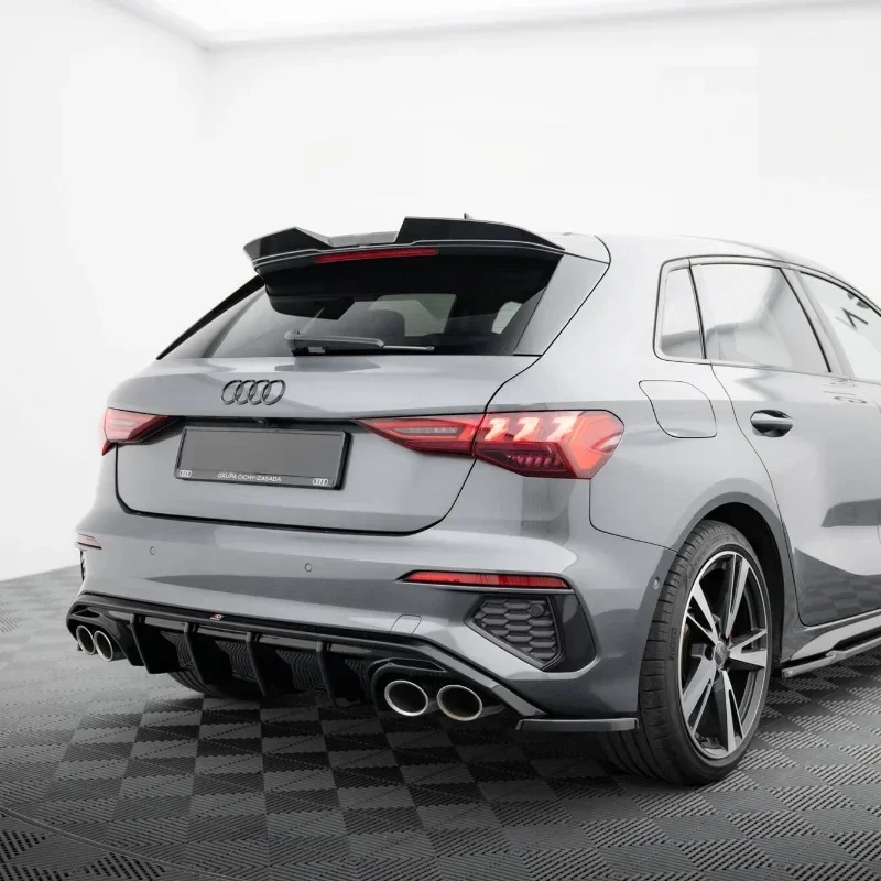 Maxton Style Per Audi A3 S-Line S3 8Y Sportback 2020-2024 Auto Portellone Posteriore Spoiler Boot Posteriore Lip Spoiler Cap Ala Tuning