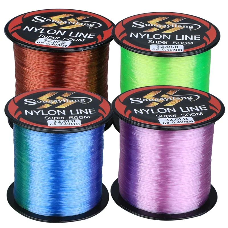 Sougayilang 500M lenza in nylon 11-36.3LB lenza monofilamento super resistente taglio rapido dell'acqua lenza da pesca alla carpa Pesca