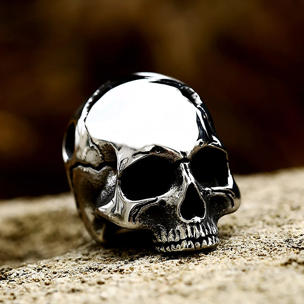 Collana con ciondolo teschio in acciaio inossidabile vintage punk per uomo Collane con scheletro Hip Hop Rock Regali per gioielli da motociclista per feste all'ingrosso