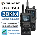 TIDRADIO 2PCS 2nd Gen TD-H8 10W Walkie Talkie professionale Portatile a lungo raggio Radio Telefono Wireless programmabile Tipo-C Carica