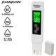 Tester PH 3 in 1 Misuratore PH dell'acqua Misuratore di temperatura TDS EC Penna per test dell'acqua LCD digitale Filtro di purezza Tester della qualità dell'acqua