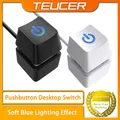 Interruttore desktop per computer Cavo di prolunga per pulsante on-off di avvio esterno della scheda madre del PC LED blu da 1,8 m per l'home office
