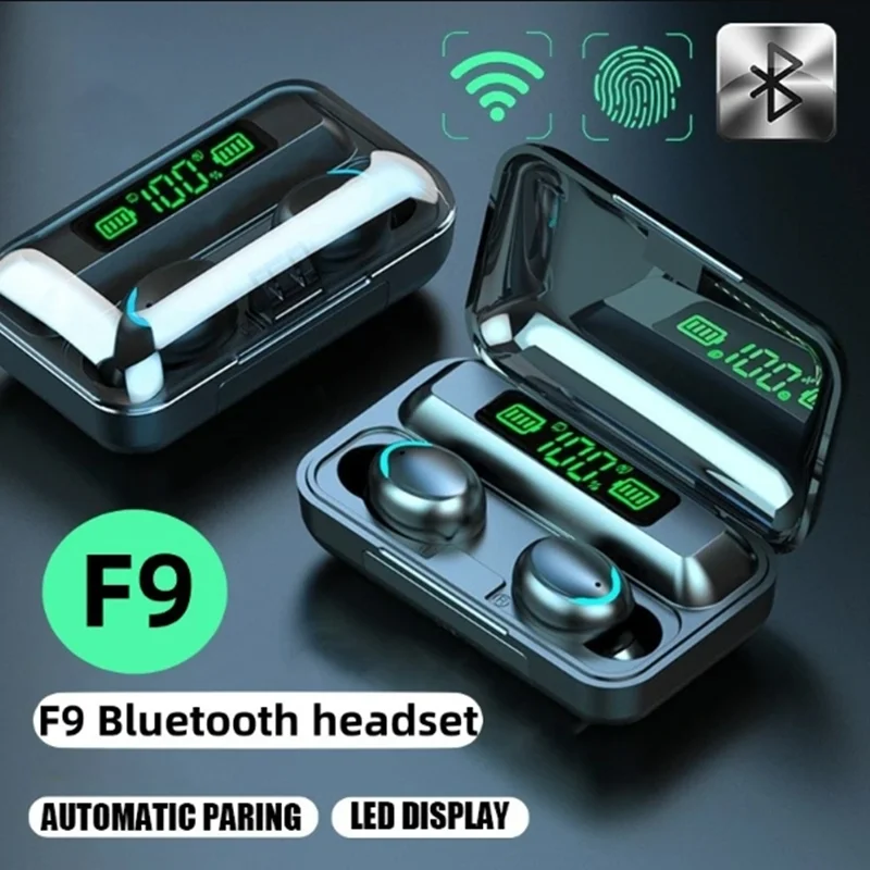 TWS F9-5 auricolare auricolari Bluetooth cuffie Wireless Hifi Stereo sport auricolari cuffie apparecchi acustici con microfono vivavoce