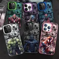 Custodia per telefono Marvel SpiderMan IronMan per Apple iPhone 16 15 Pro Max 13 14 Plus 12 11 Pro plus opaca