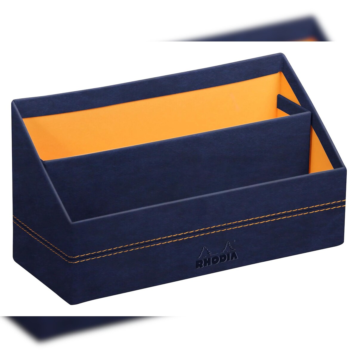 Rhodiarama Briefständer aus Kunstleder, 25x10x14 cm - Mitternachtsblau 194612C Image