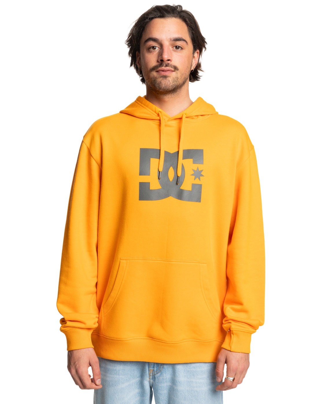 Kapuzensweatshirt DC SHOES "DC Star", Herren, Gr. XXL, gelb (radiant gelb), Obermaterial: 55% gekämmte Baumwolle, 25% Baumwolle, 20% Polyester;, Sweatshirts