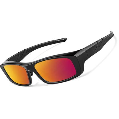Zenni Wrap-Around Glasses Black Plastic Full Rim Frame